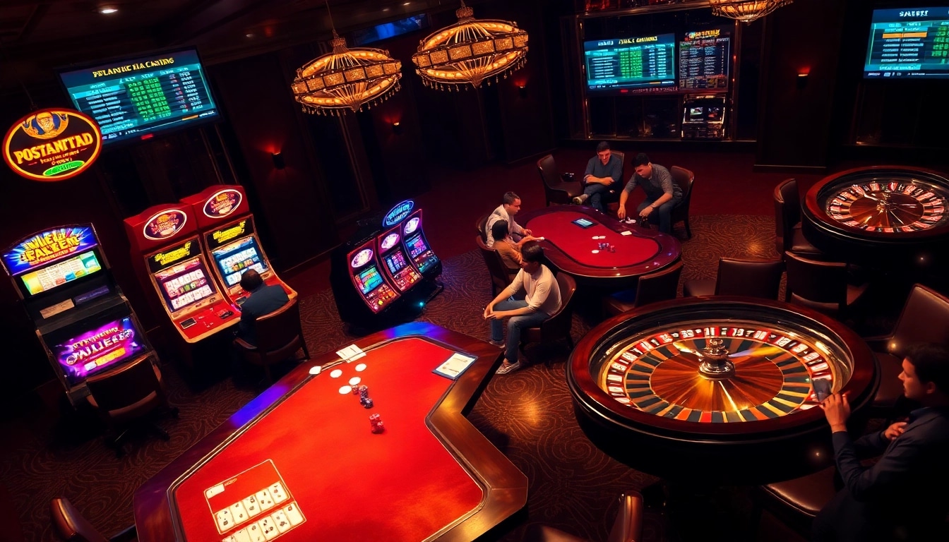Experience the thrill of betting at https://max88.bz/ with vibrant casino elements like poker tables and slot machines.