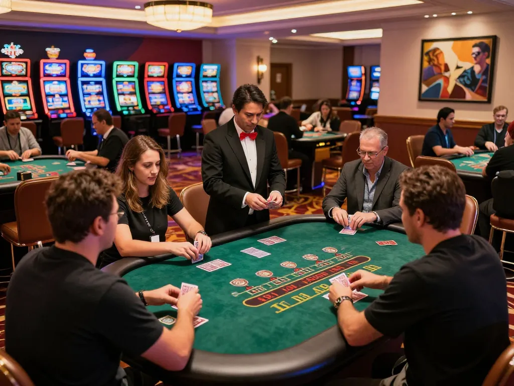 Players enjoying thrilling blackjack games on https://net88.wtf/ in an exciting casino atmosphere