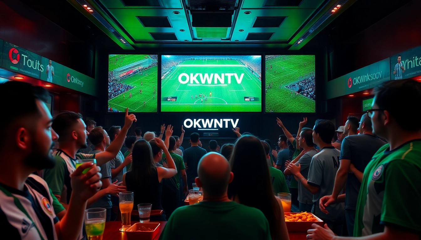 Enjoy a live soccer match experience on OKWINTV with enthusiastic fans and engaging ambiance.