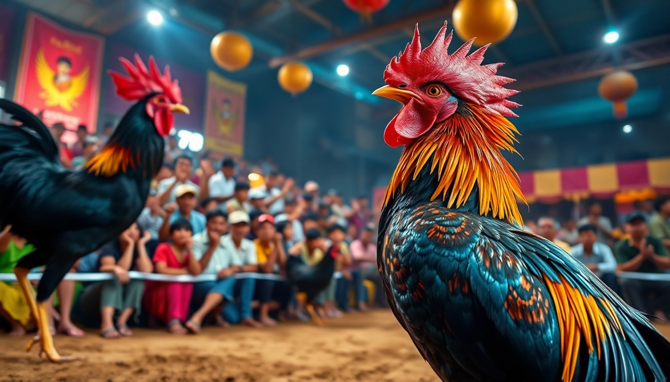 Experience the excitement of dagatructiep 1 with vibrant cockfighting action.