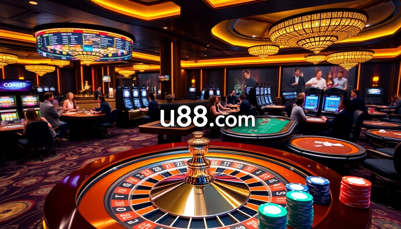 Experience the excitement of uu88.com with players engaging in thrilling casino games.