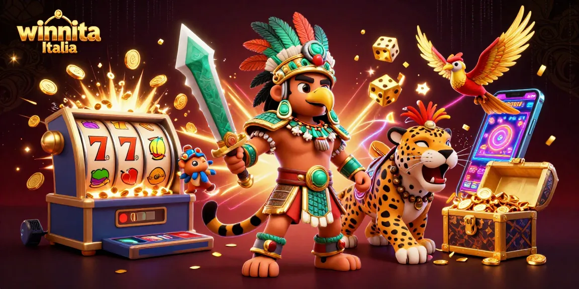 Play thrilling games at winnita Italia with an exciting Aztec warrior and jackpot slot explosion.