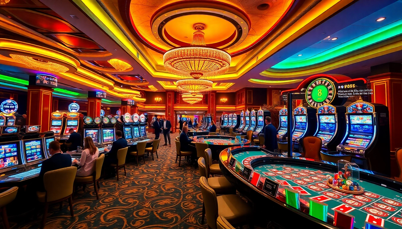 Players enjoying their time at HAY 88's vibrant casino floor with exciting games.