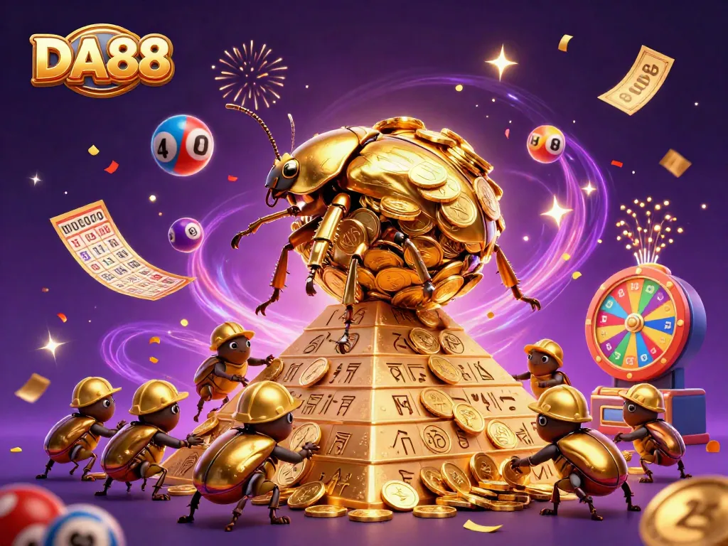 Engage with DA88's thrilling betting games, featuring golden coins and dynamic prize elements.
