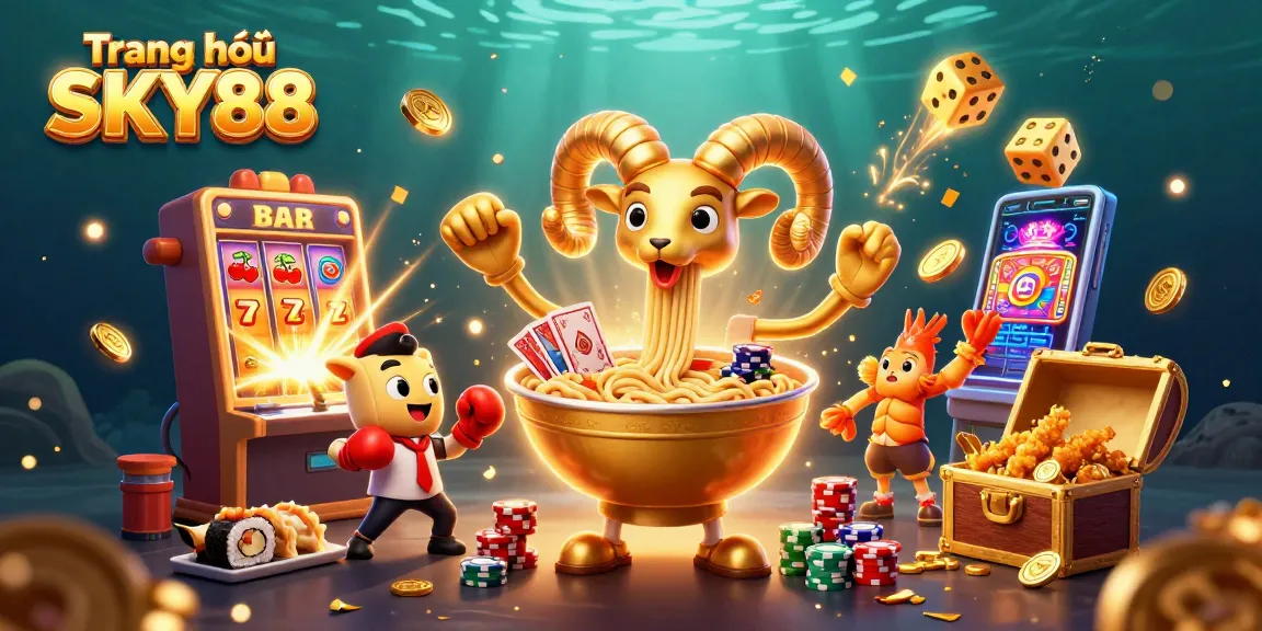 Experience the thrill of Trang chủ SKY88 with colorful casino characters and dynamic slot action.