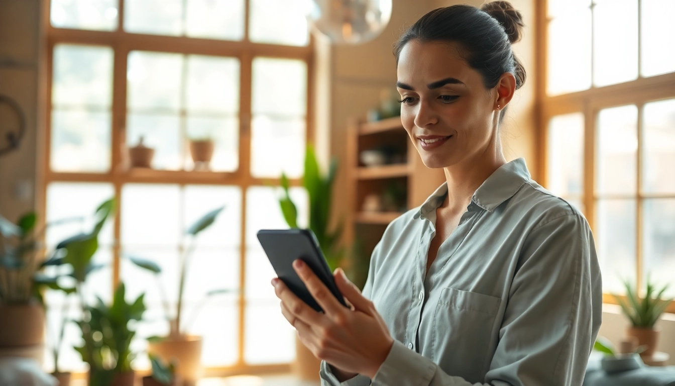 Explore the Ayurveda Mobile App assisting a practitioner in a calm wellness environment.