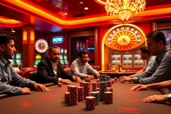 Experience the thrill of a winning hand at the poker table in a luxurious casino setting featuring 32 win.