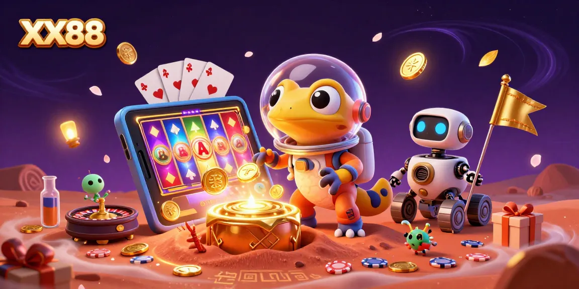 Experience the thrill of winning with XX88 at this vibrant Martian casino scene.